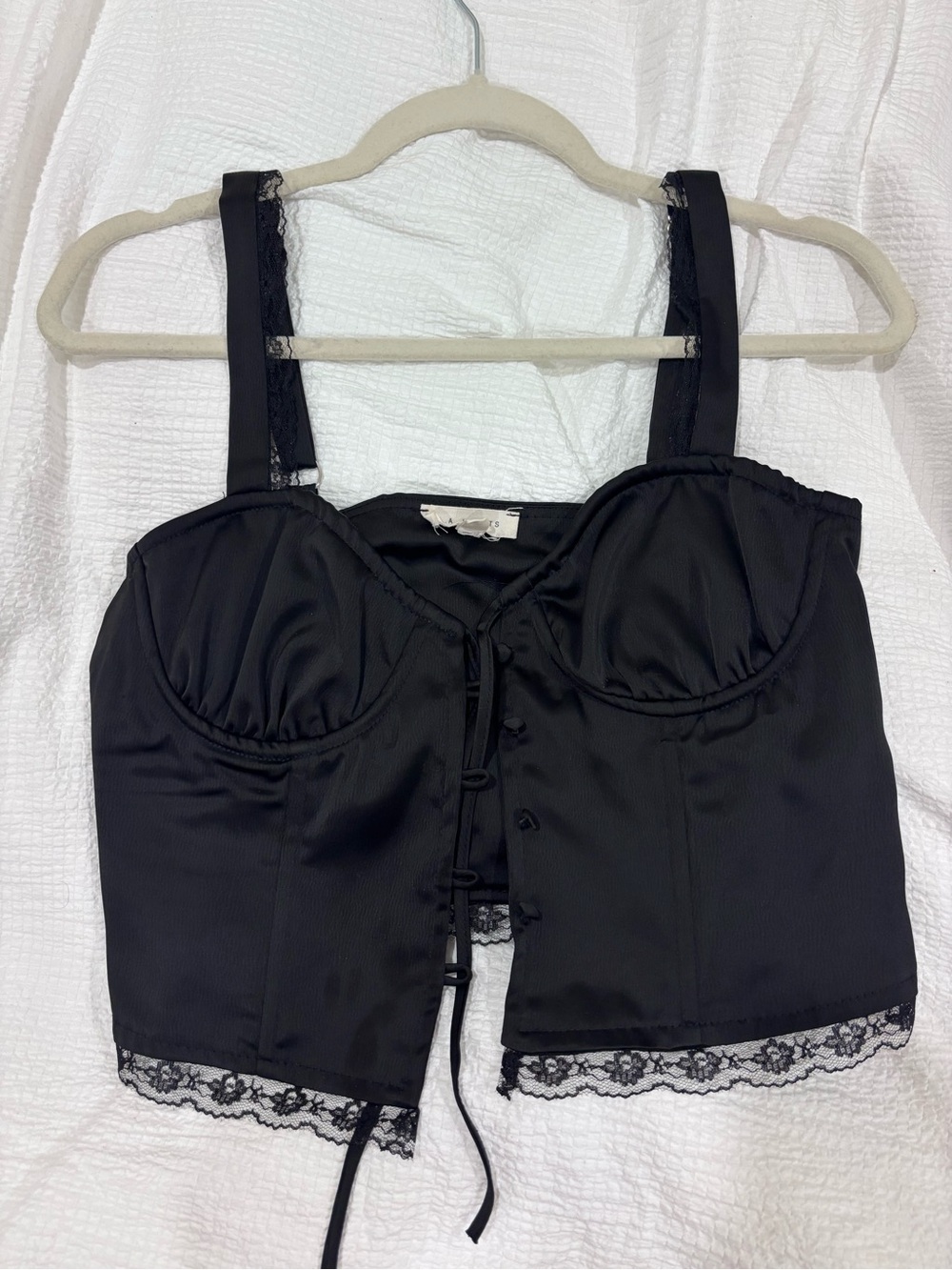 Black Lace-Trim Bustier Top - Women Intimates
